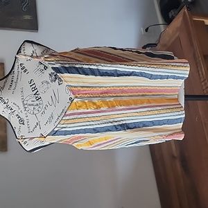 LOFT Multicolor Striped Tank Top